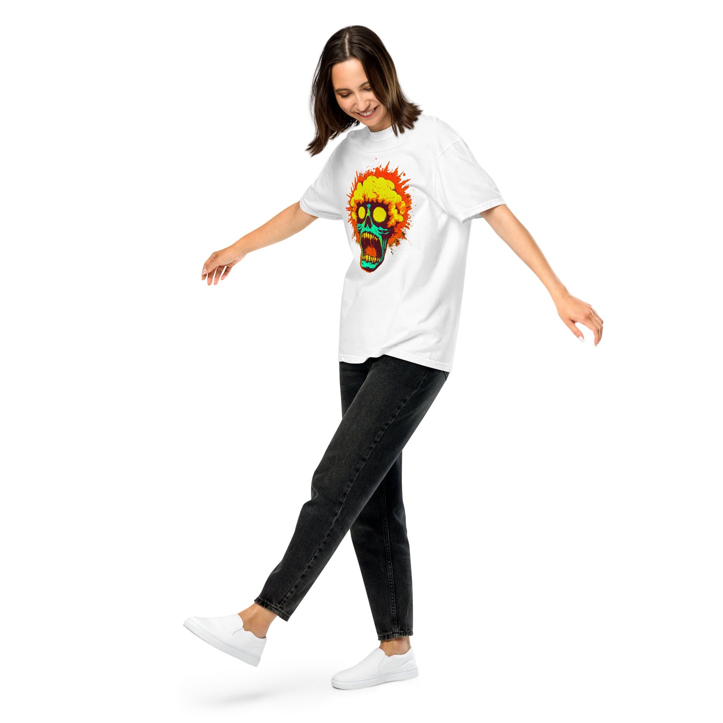 NEON Halloween-Kollektion 2024 - No. 01 - Schweres textilgefärbtes Unisex-T-Shirt - in 4 Farben