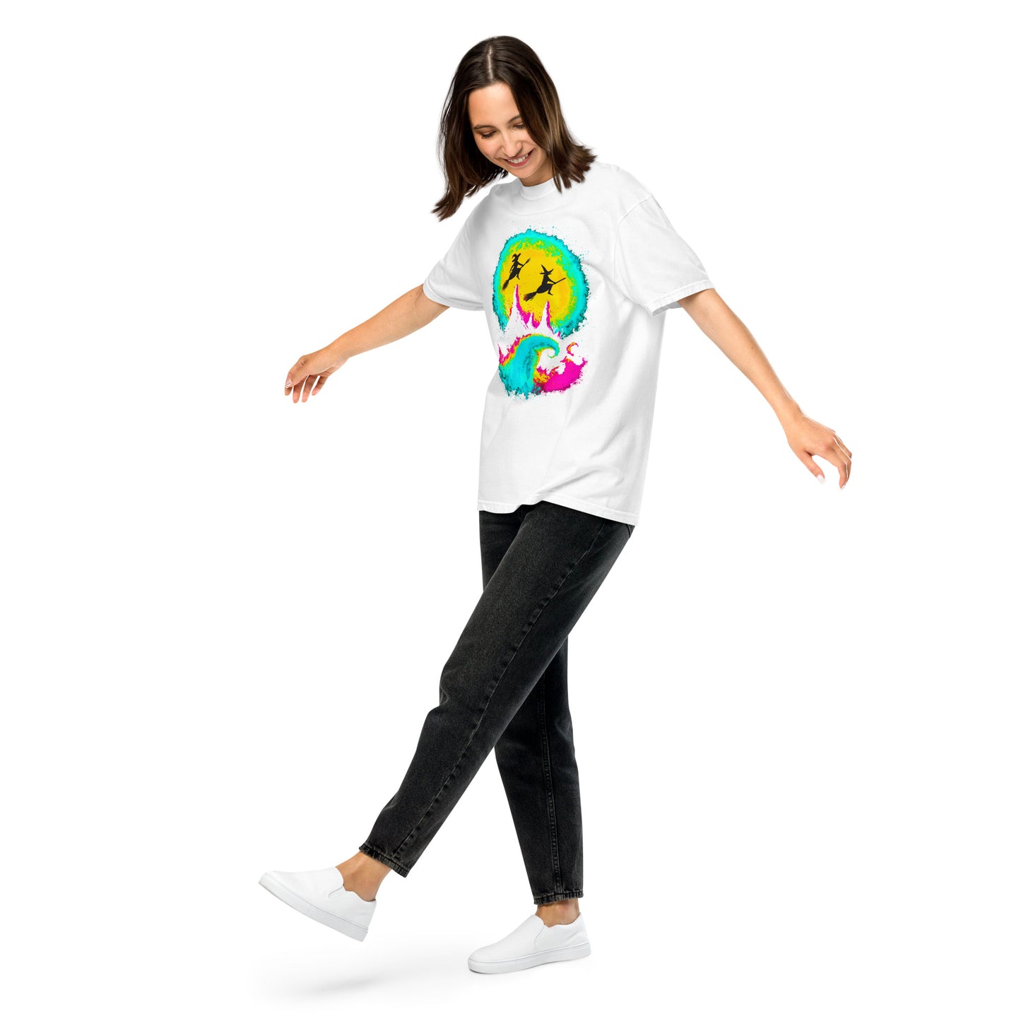 NEON Halloween-Kollektion 2024 - No. 04 - Schweres textilgefärbtes Unisex-T-Shirt - in 6 Farben