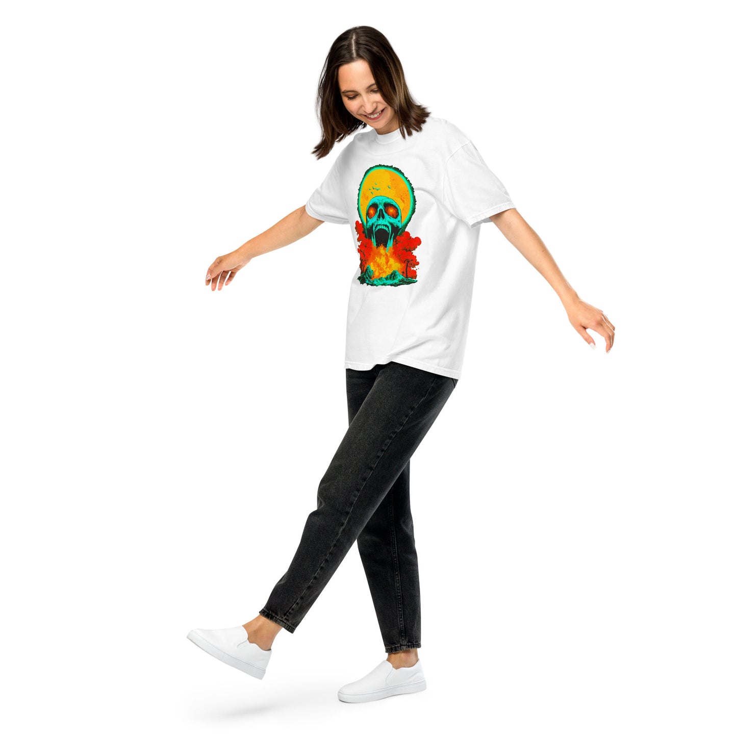 NEON Halloween-Kollektion 2024 - No. 05 - Schweres textilgefärbtes Unisex-T-Shirt - in 6 Farben