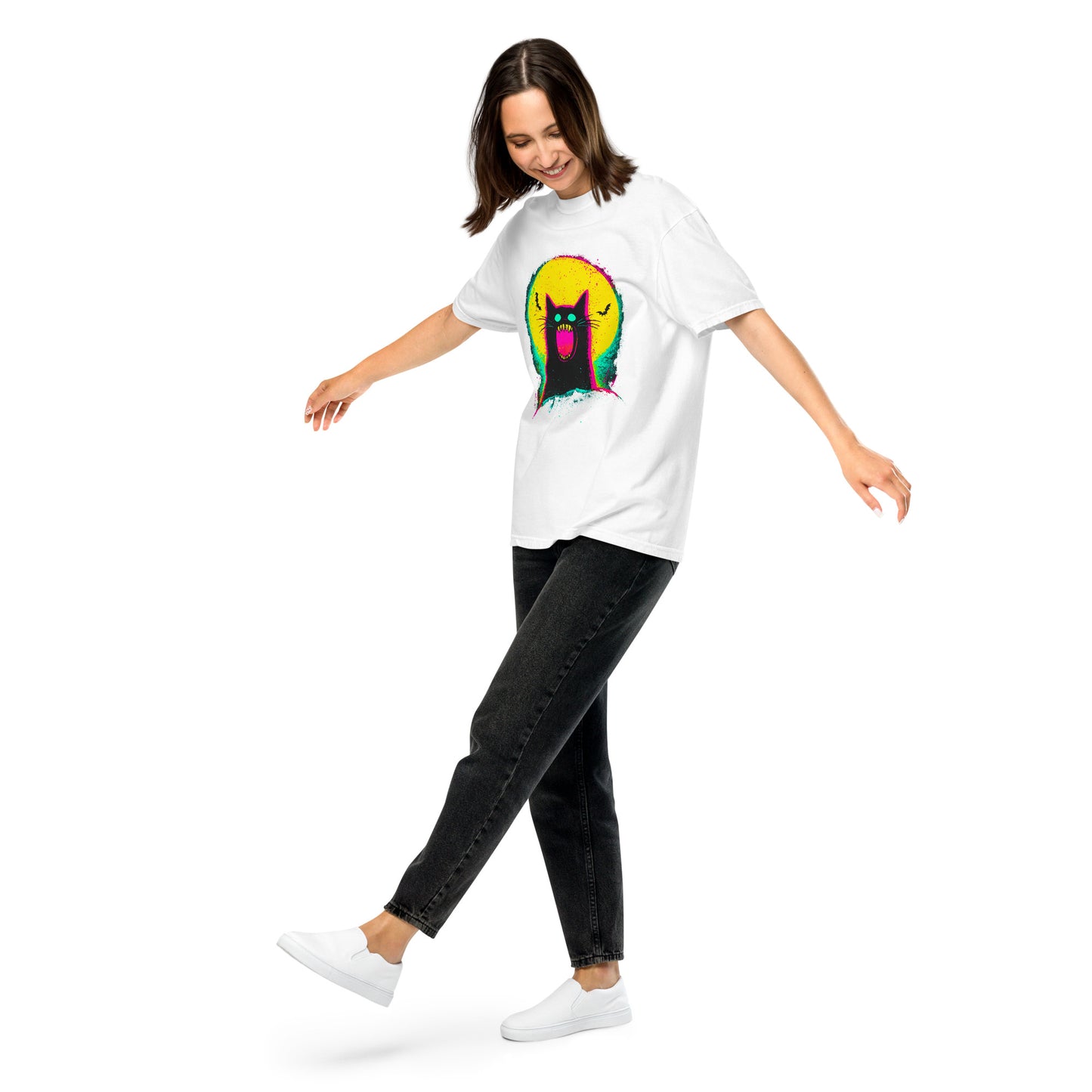 NEON Halloween-Kollektion 2024 - No. 09 - Schweres textilgefärbtes Unisex-T-Shirt - in 6 Farben