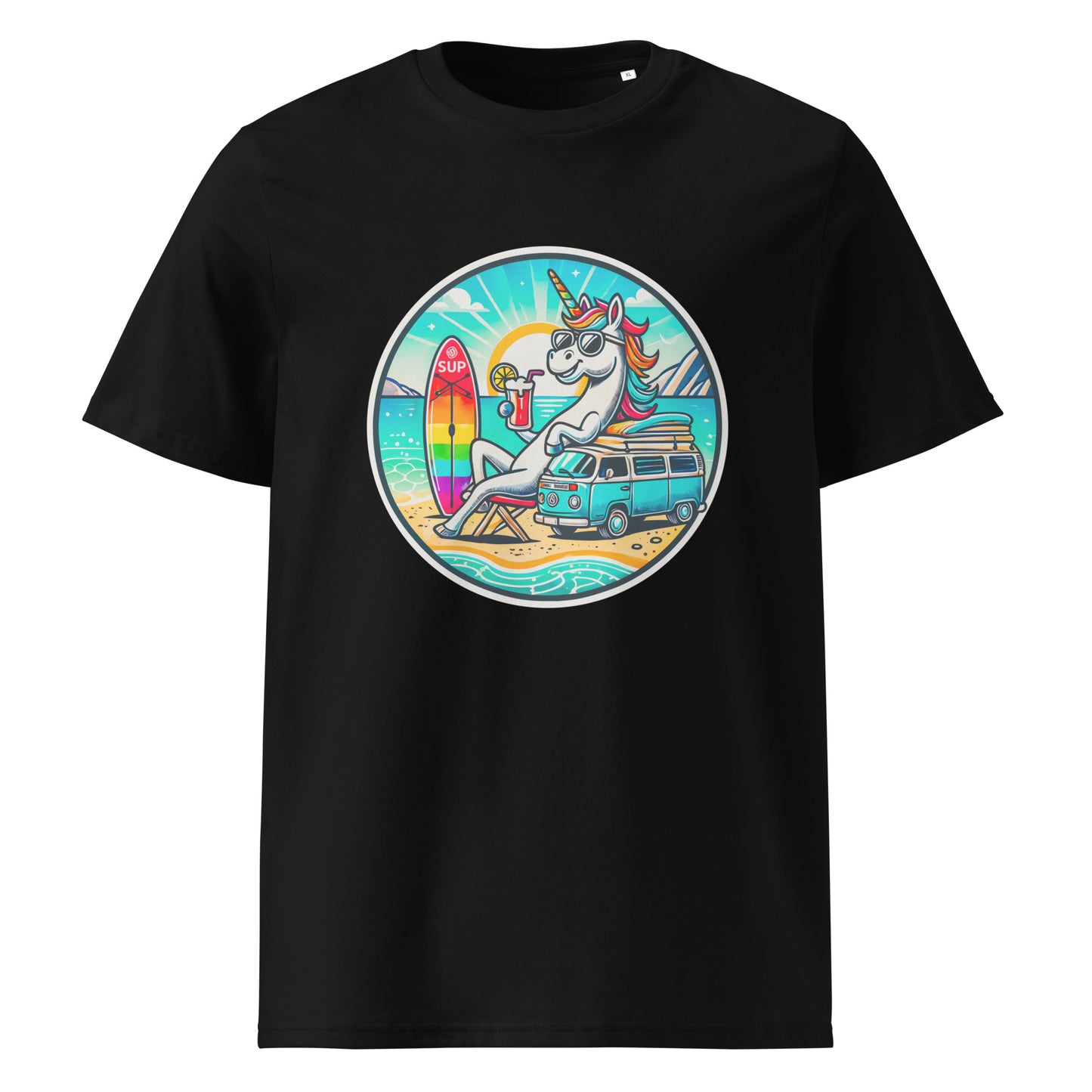 "SUP-Unicorn!" #2 - Unisex-Bio-Baumwoll-T-Shirt - Weiß