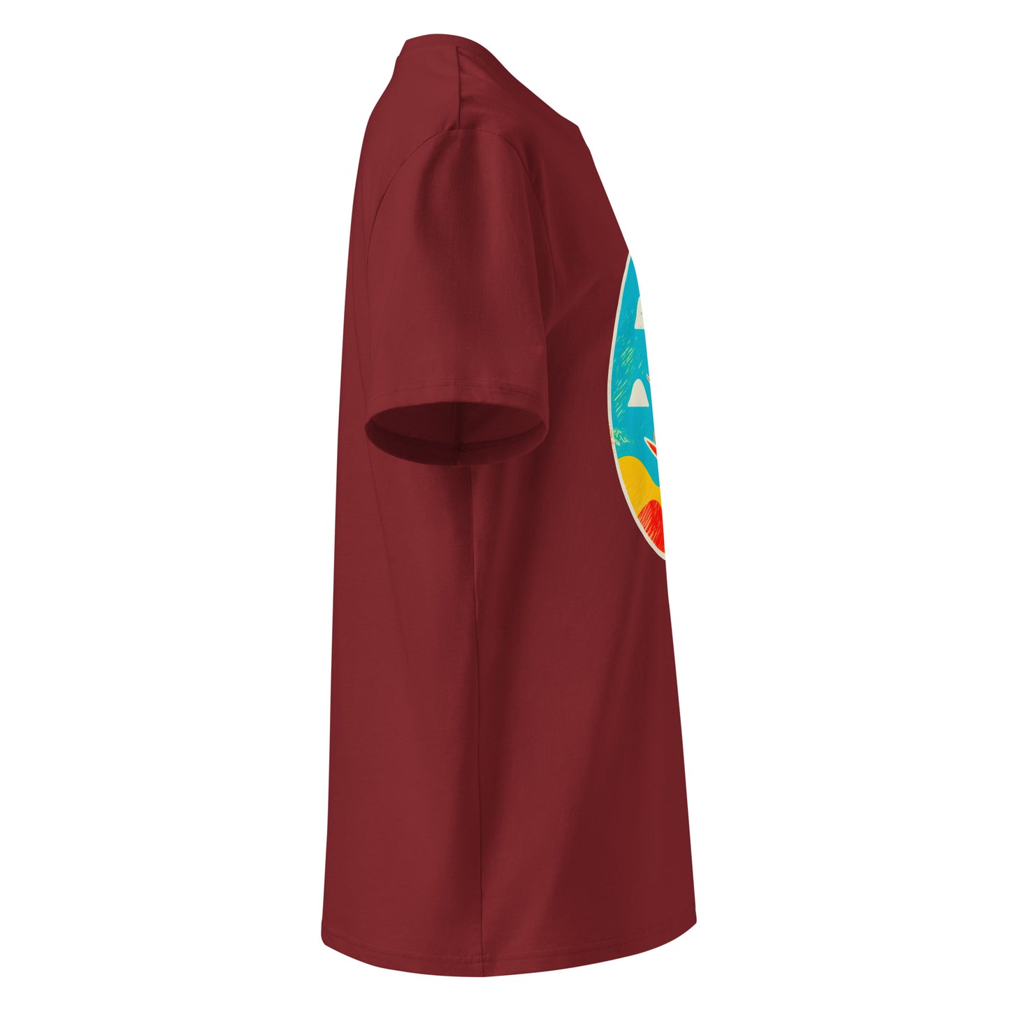 "Surf, Surf, Surf!" #2 - Unisex-Bio-Baumwoll-T-Shirt - Burgundy