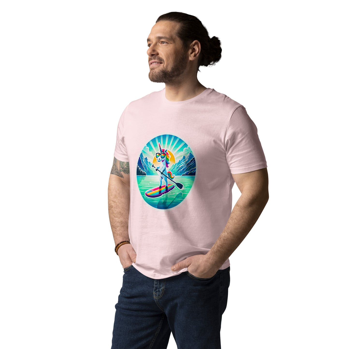 "SUP-Unicorn!" #1 - Unisex-Bio-Baumwoll-T-Shirt - Weiß