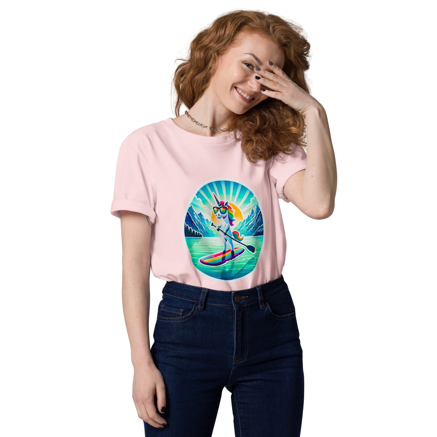 "SUP-Unicorn!" #1 - Unisex-Bio-Baumwoll-T-Shirt - Weiß