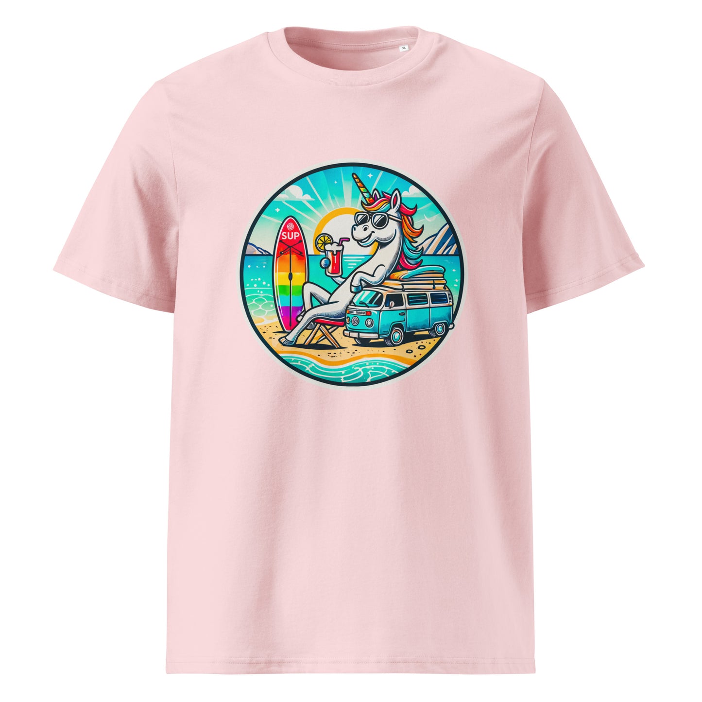 "SUP-Unicorn!" #2 - Unisex-Bio-Baumwoll-T-Shirt - Weiß