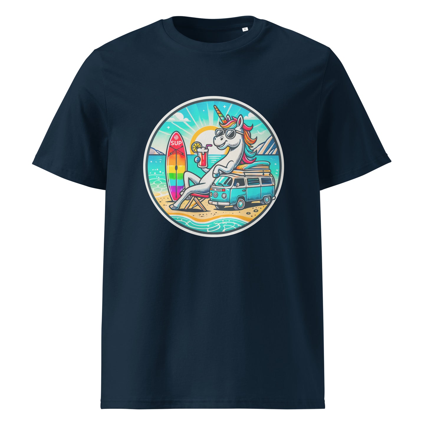 "SUP-Unicorn!" #2 - Unisex-Bio-Baumwoll-T-Shirt - Weiß