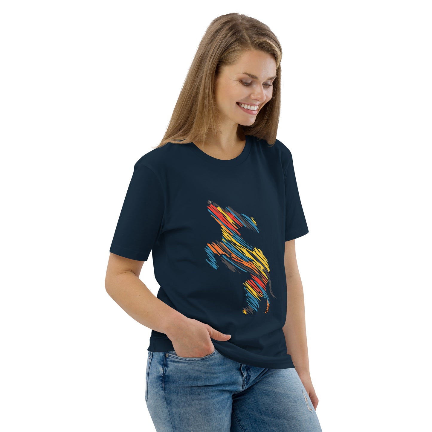 "Happy Dog" #1 - "Sketchy"-Kollektion! - weiß, navy-blau und schwarz