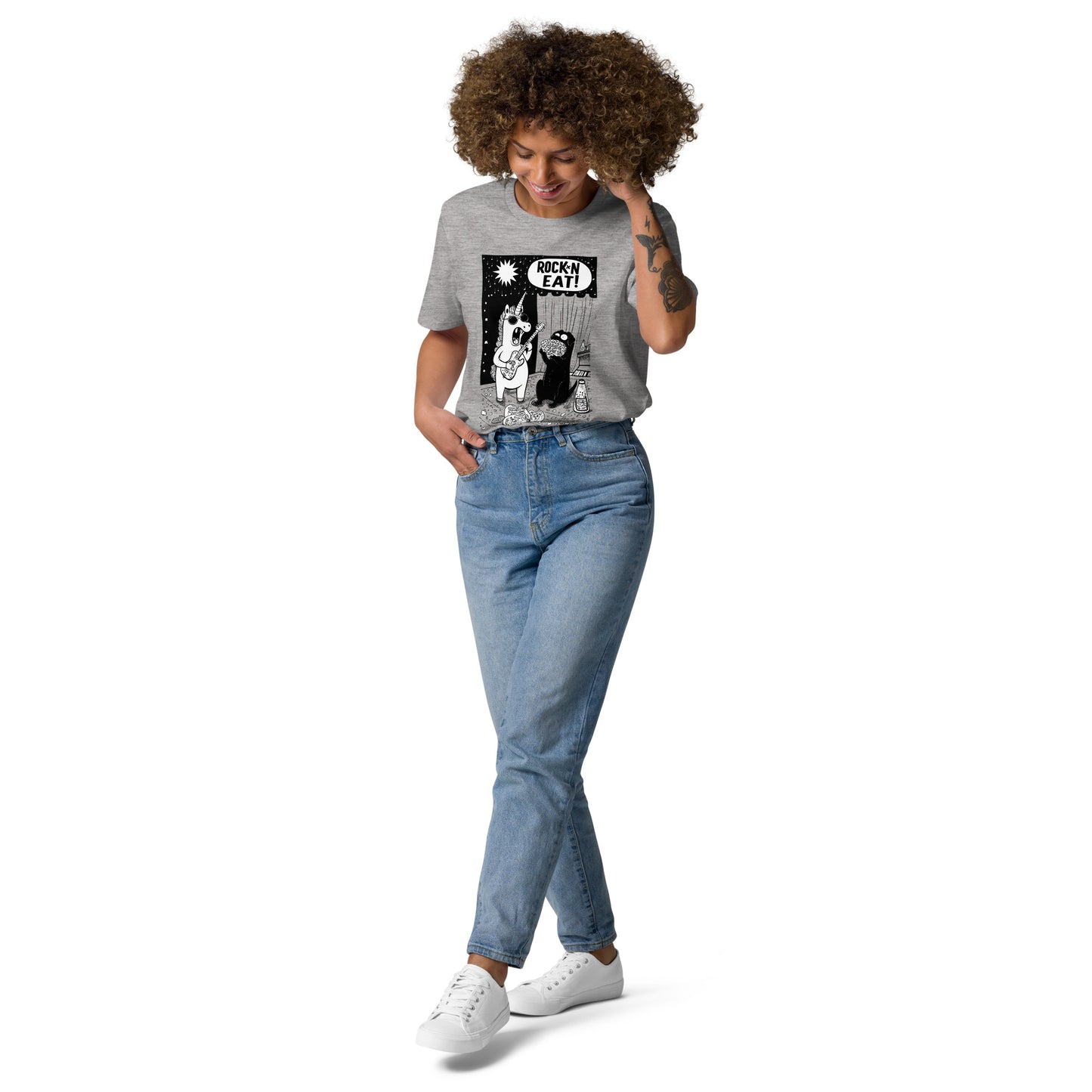 "ROCK´N EAT!" - Unisex-Bio-Baumwoll-T-Shirt - in 3 Farben