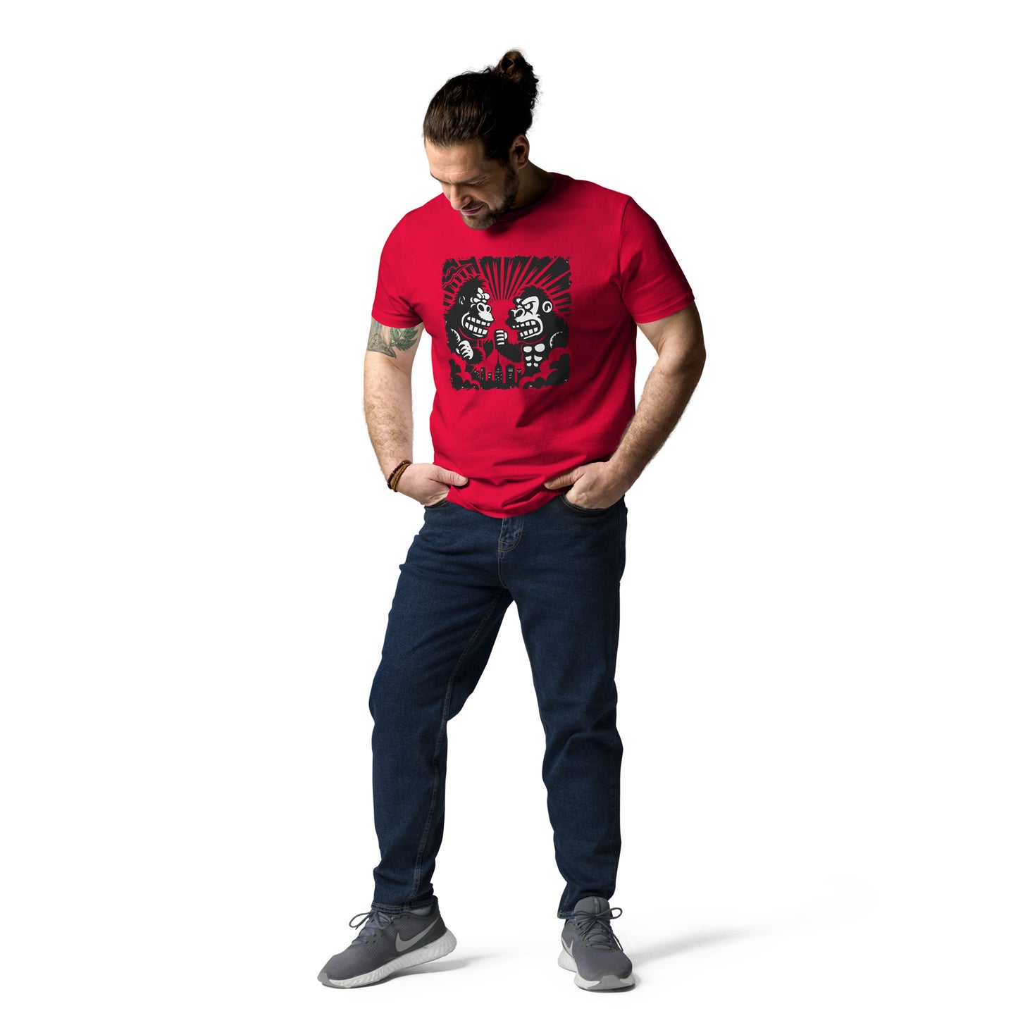 "Monster Madness!" #3 - Unisex-Bio-Baumwoll-T-Shirt - Rot