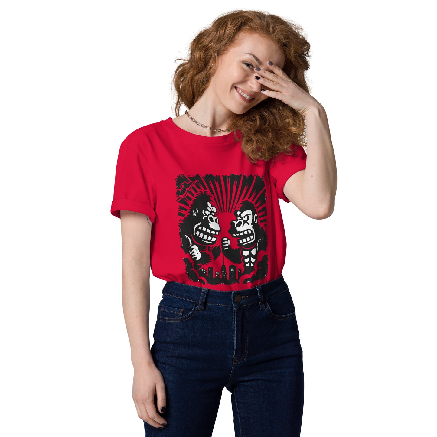 "Monster Madness!" #3 - Unisex-Bio-Baumwoll-T-Shirt - Rot