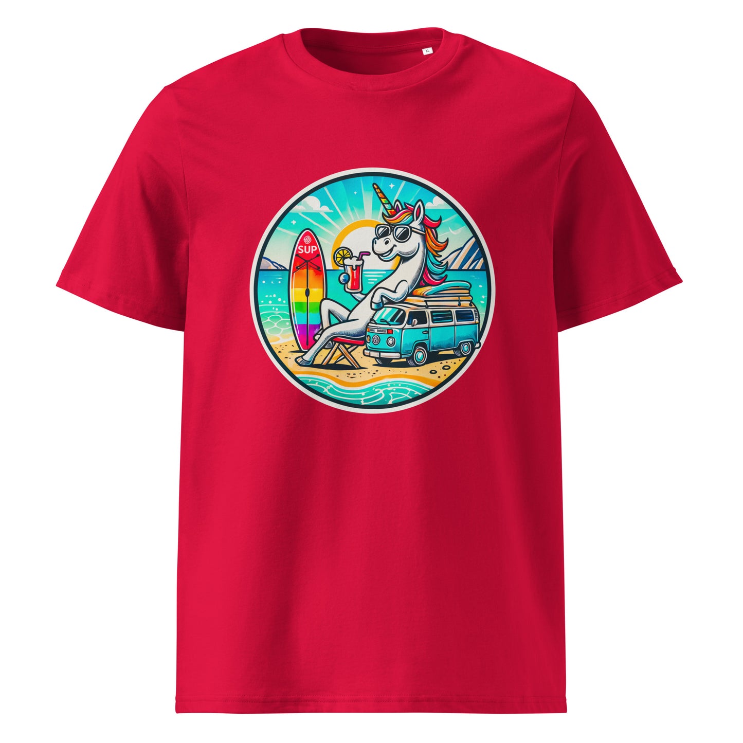 "SUP-Unicorn!" #2 - Unisex-Bio-Baumwoll-T-Shirt - Weiß