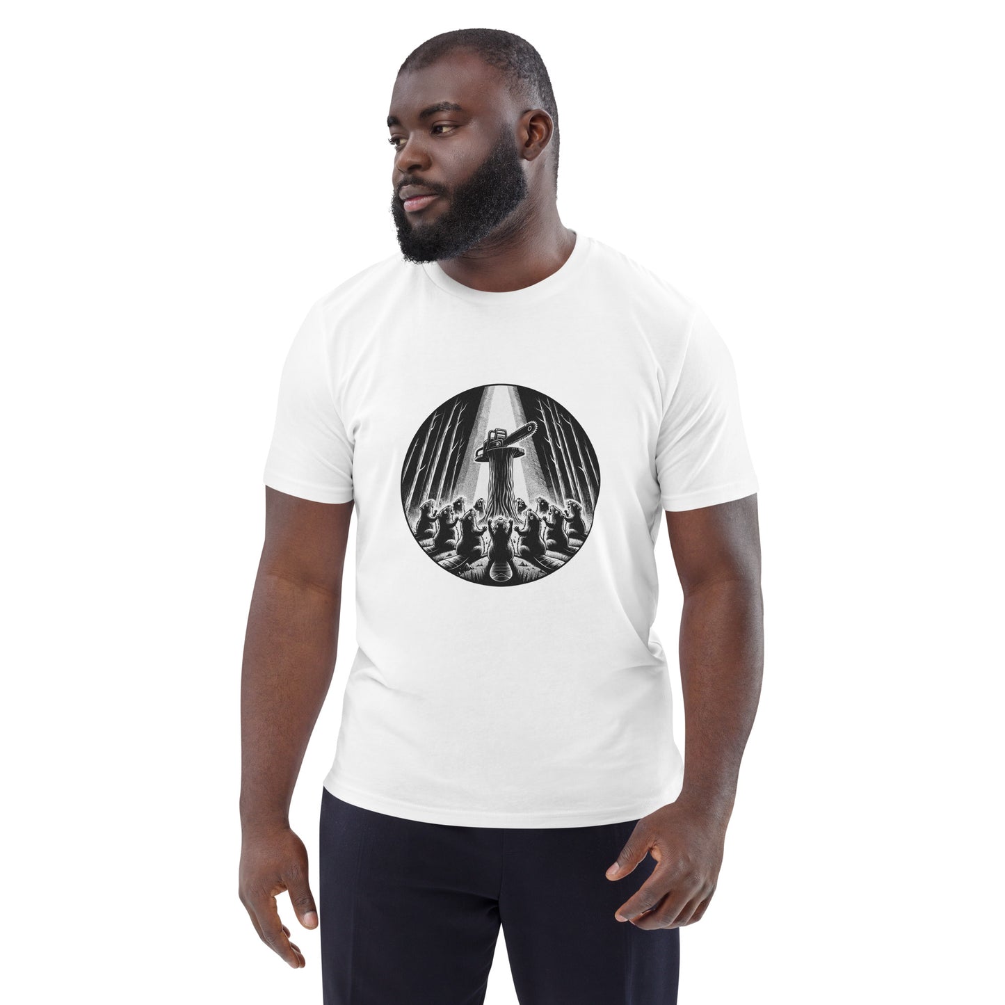 "Biber-Sekte" - Unisex-Bio-Baumwoll-T-Shirt - Weiß