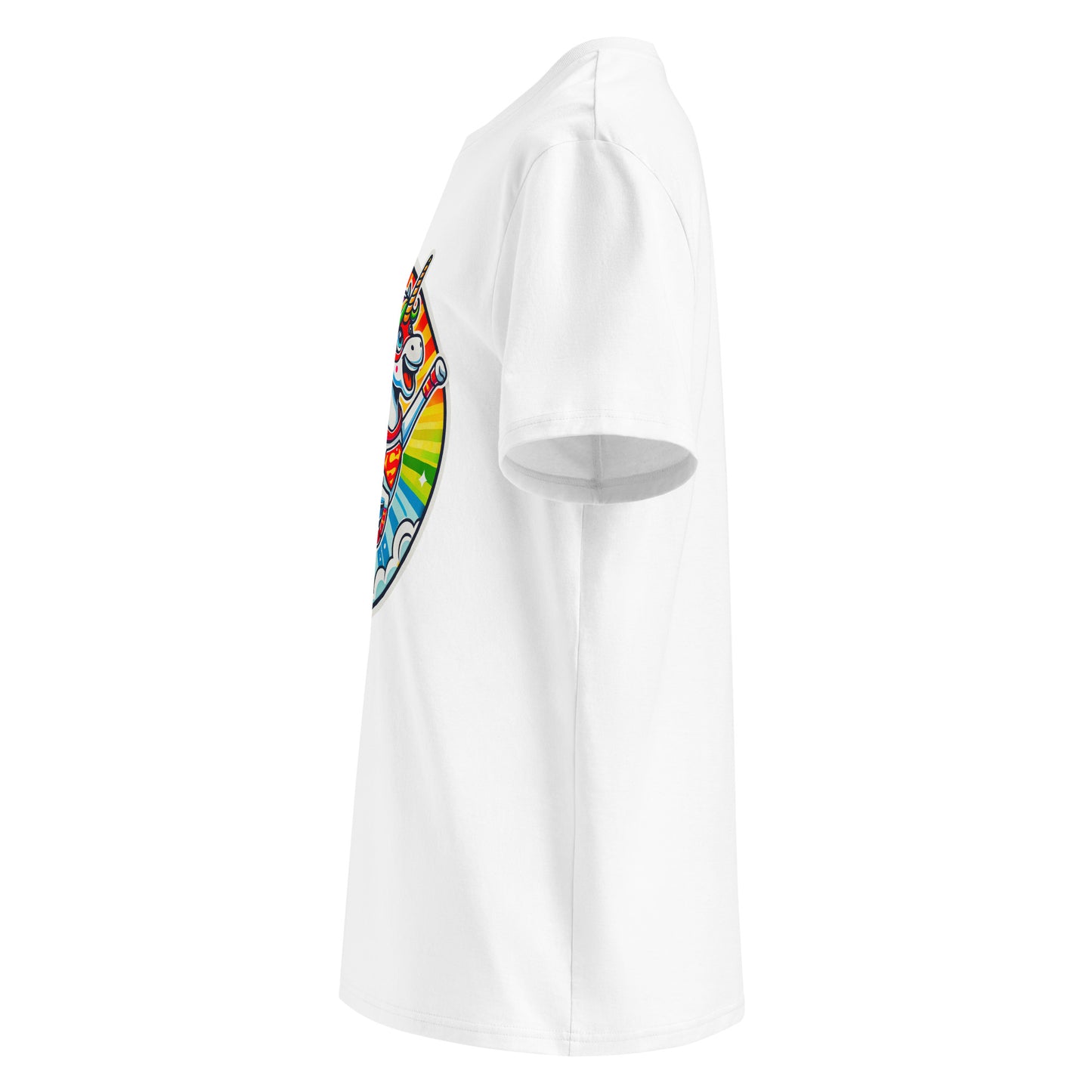 "Superhero-Unicorn!" - Unisex-Bio-Baumwoll-T-Shirt - Weiß