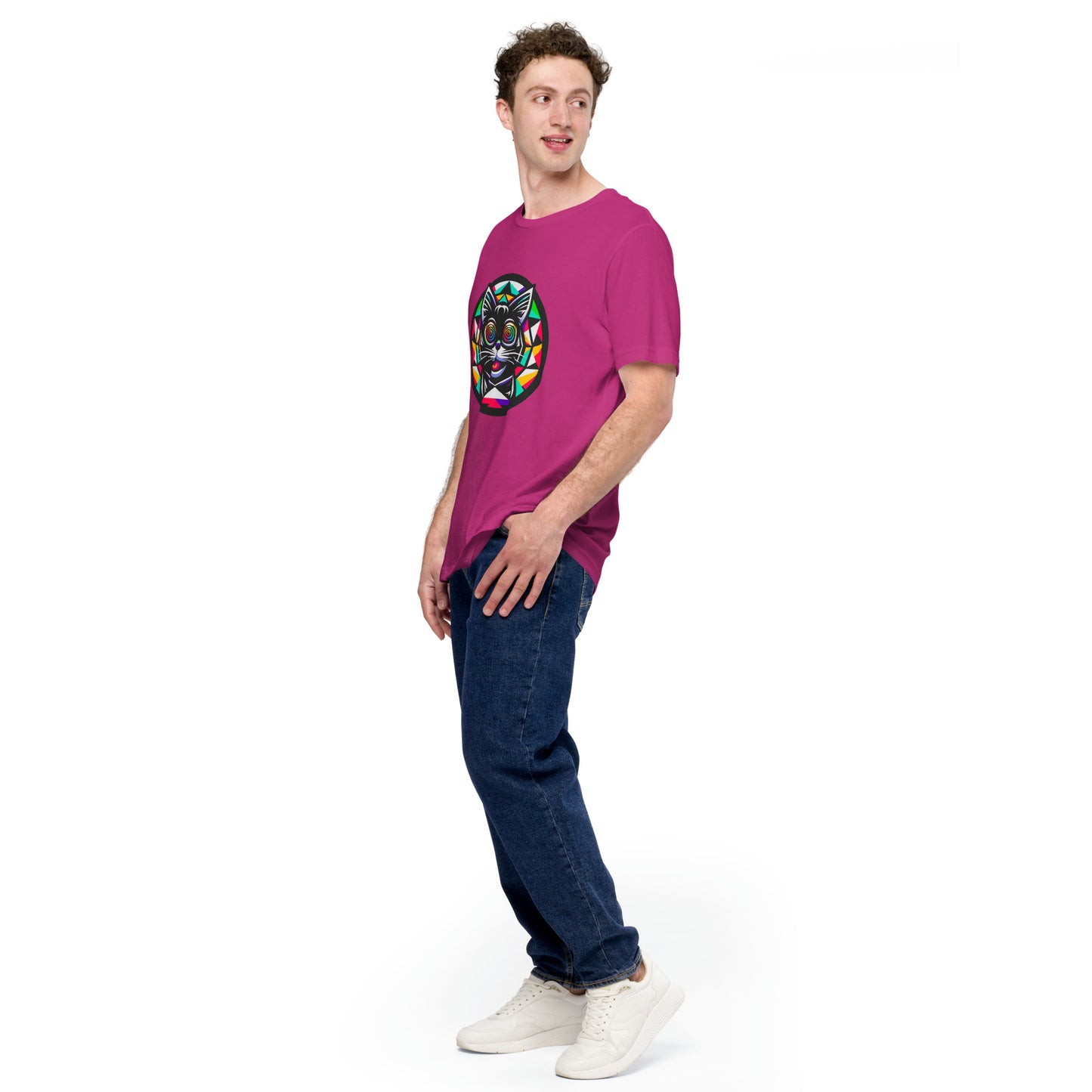 "Psycho Hypno-Cat!" #1 - Unisex-T-Shirt - Berry - Berry