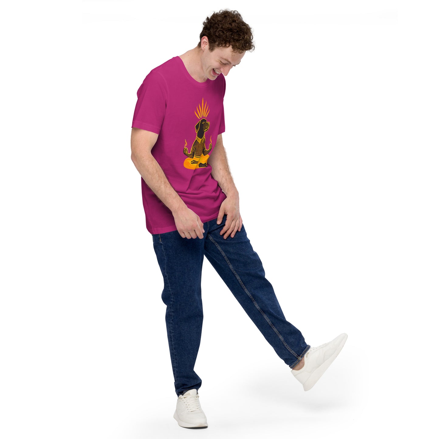 "Yoga-Labbi" #1 - Unisex-T-Shirt - Berry