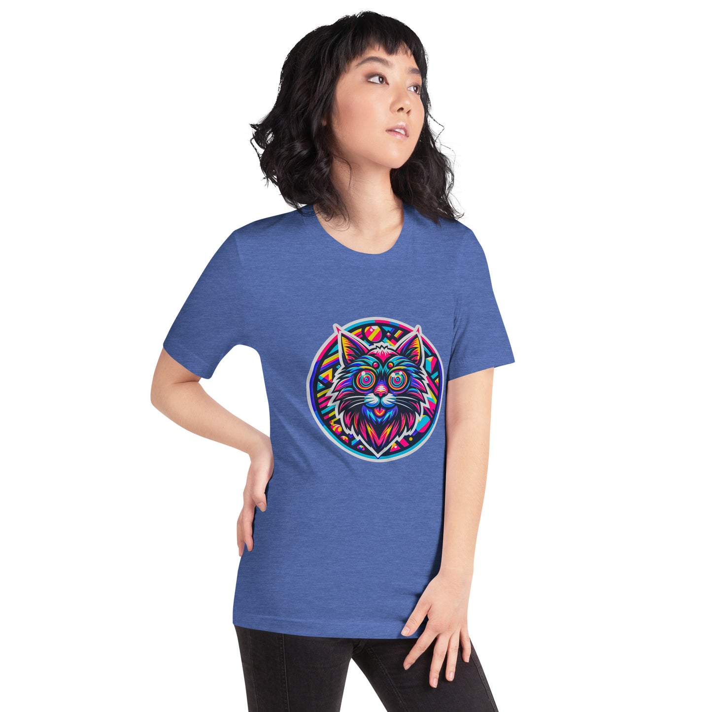 "Psycho Hypno-Cat!" #2 - Unisex-T-Shirt - Heather True Royal
