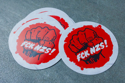 Sticker "FCK NZS!" Fist (25/50/100 Stk.)