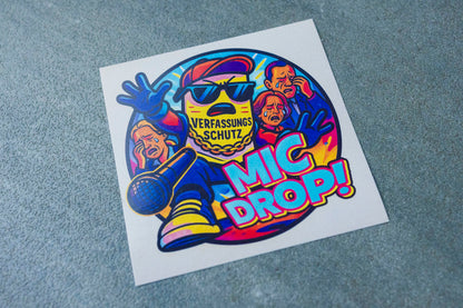 Sticker "MicDrop Grundgesetz!" (25/50/100 Stk.)