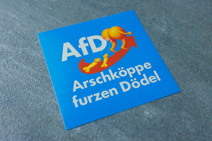Sticker "Arschköppe furzen Dödel (25/50/100 Stk.)