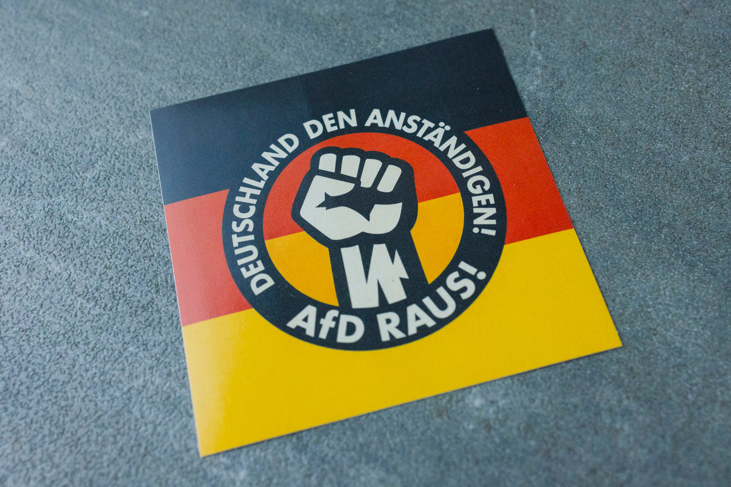Sticker "Deutschland den Anständigen! AfD raus!" (25/50/100 Stk.)
