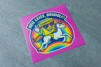 Sticker "Heil leise, Brudolf!" (25/50/100 Stk.)