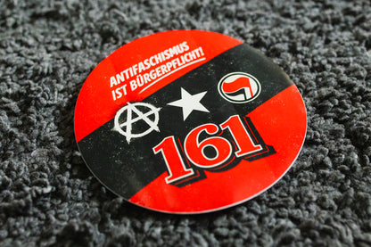 Sticker "Antifaschismus ist Bürgerpflicht!" [rund, 9,5cm] (25/50/100 St.)