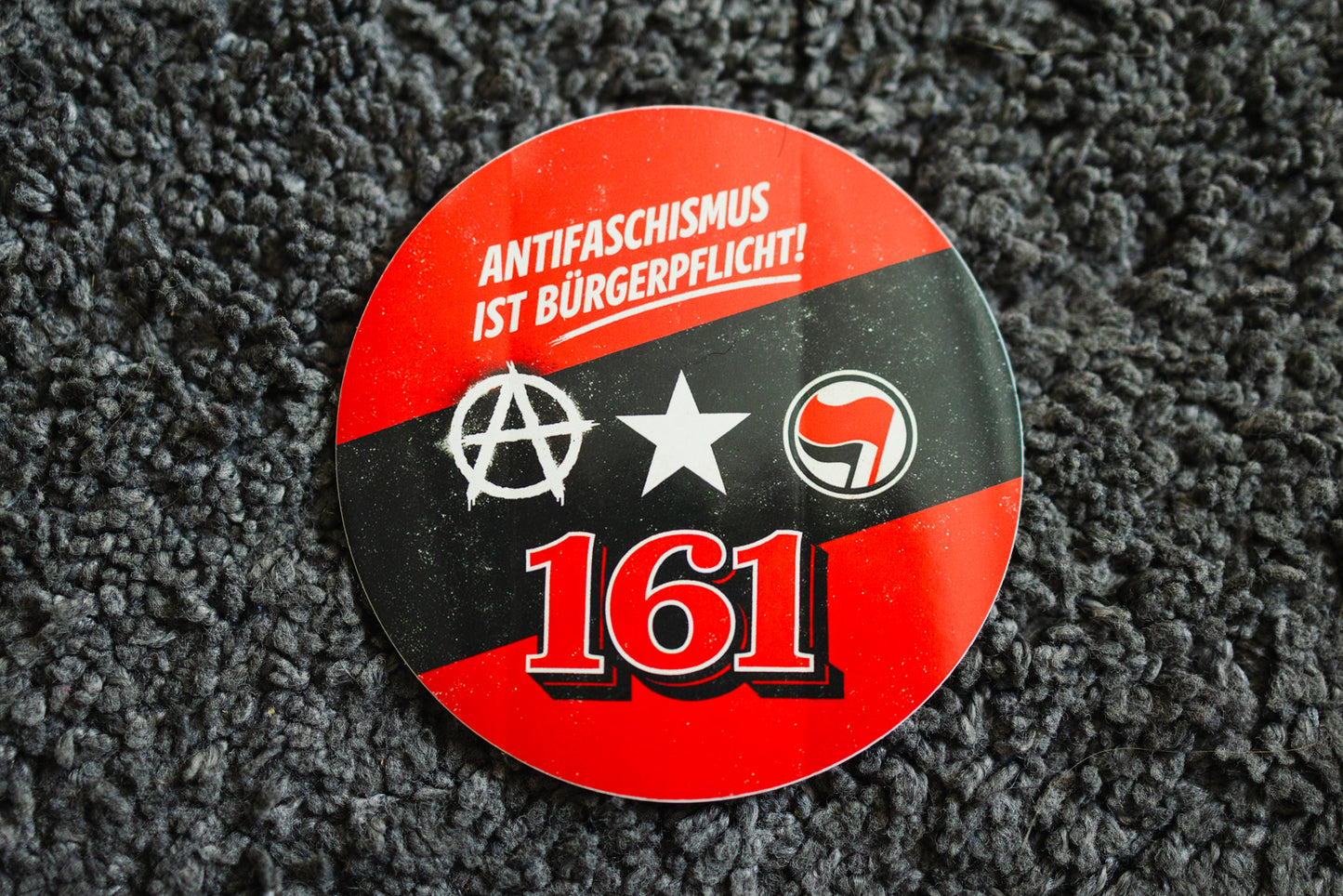 Sticker "Antifaschismus ist Bürgerpflicht!" [rund, 9,5cm] (25/50/100 St.)