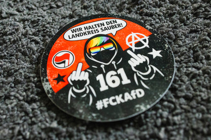 Sticker "Wir halten den Landkreis sauber!" [rund, 9,5cm] (25/50/100 St.)