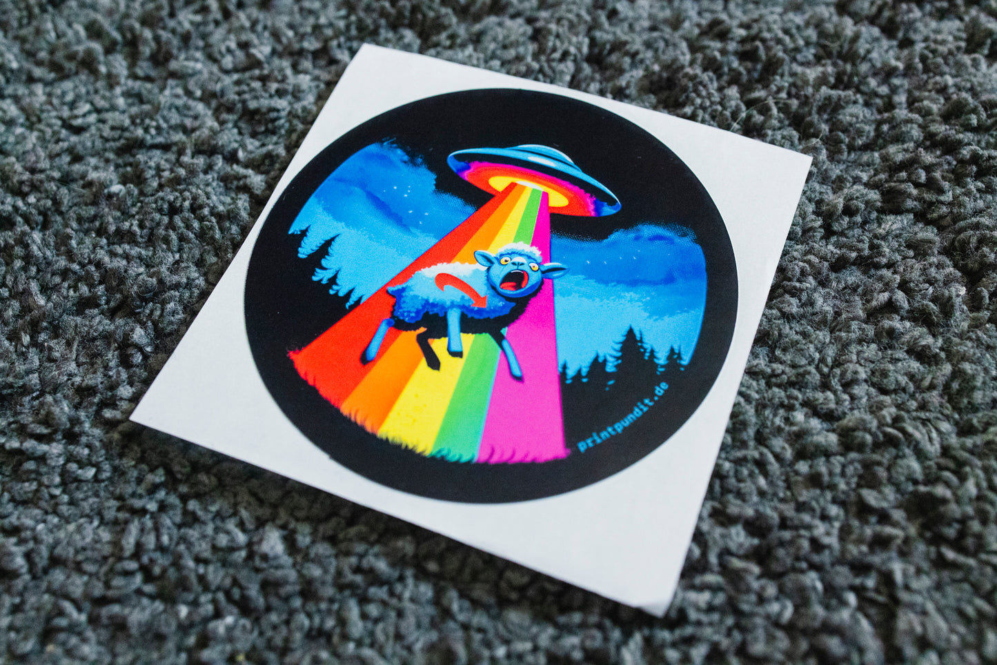 Sticker "Abducted AfD-Schlafschaf" [rund, 9,5cm] (25/50/100 St.)