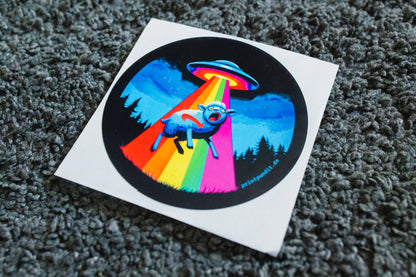 Sticker "Abducted AfD-Schlafschaf" [rund, 9,5cm] (25/50/100 St.)