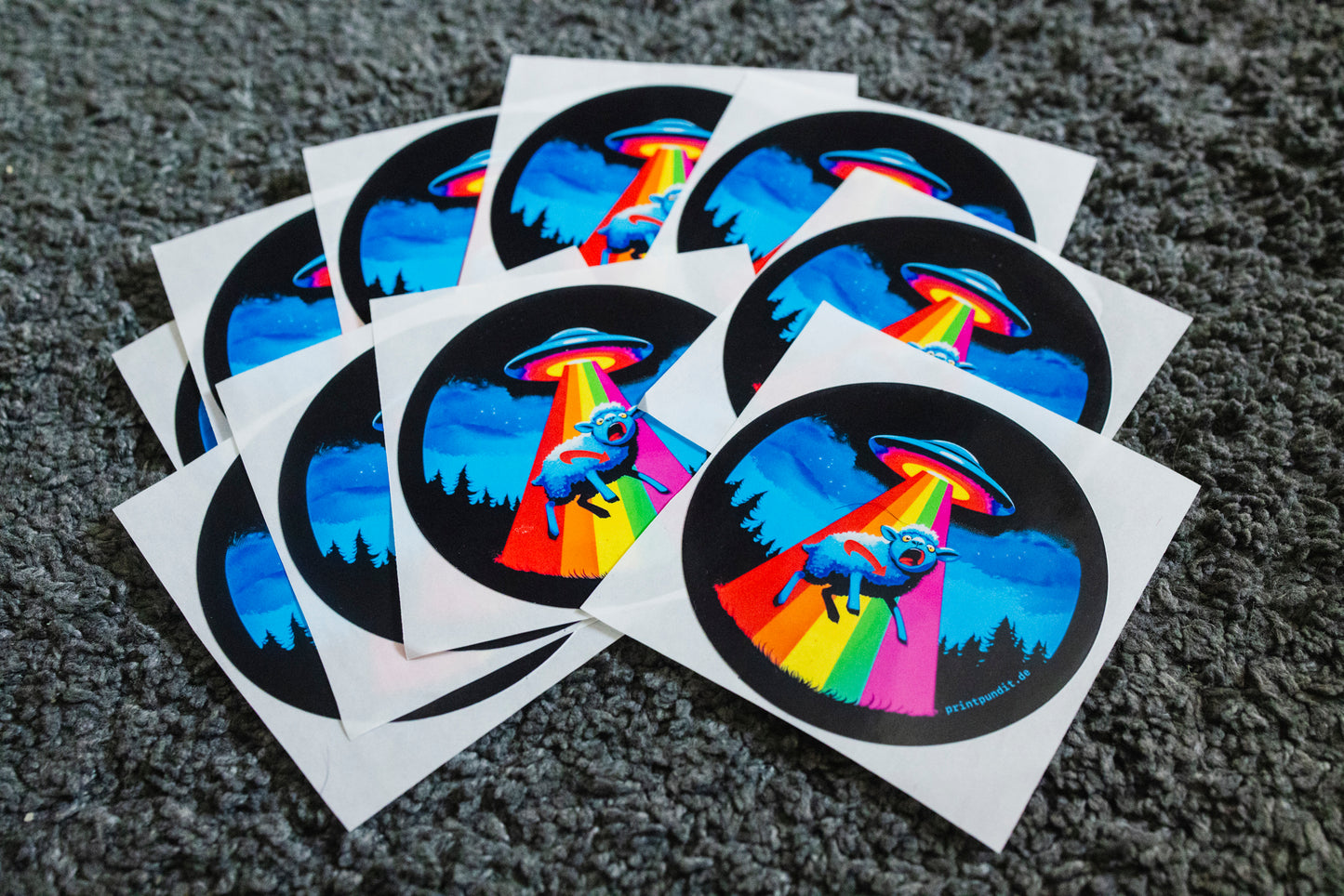 Sticker "Abducted AfD-Schlafschaf" [rund, 9,5cm] (25/50/100 St.)