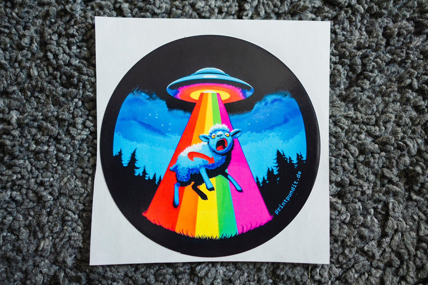Sticker "Abducted AfD-Schlafschaf" [rund, 9,5cm] (25/50/100 St.)