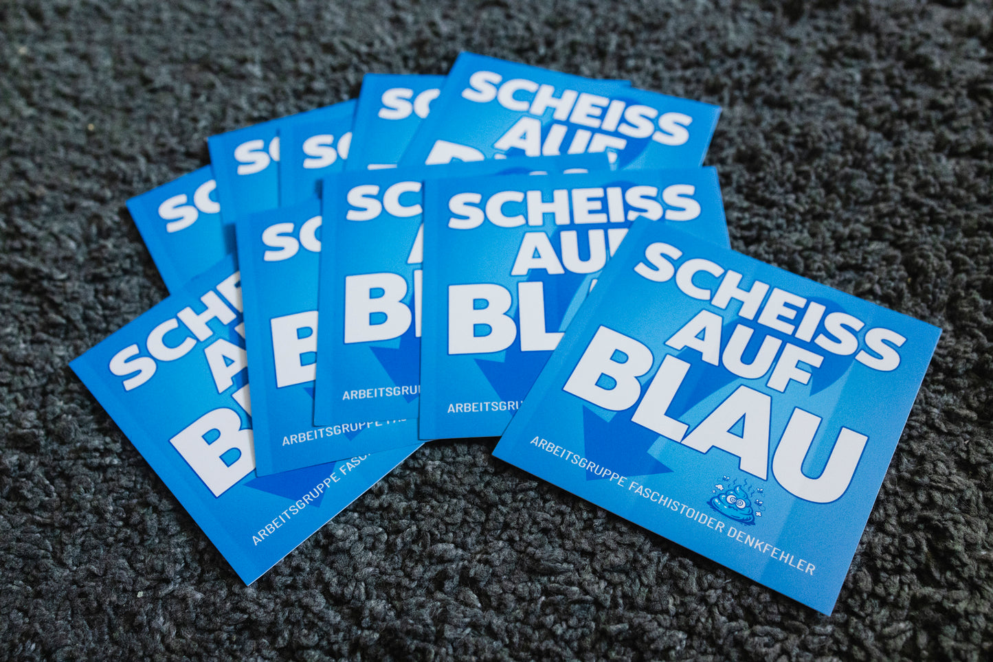 Sticker "Scheiss auf Blau!" [10x10cm] (25/50/100 St.)