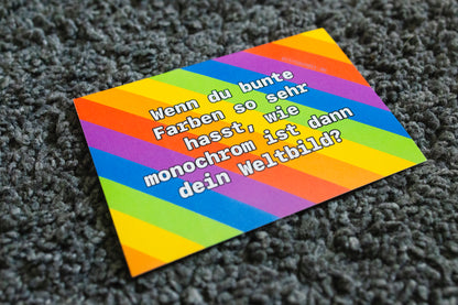 Sticker "Monochromes Weltbild" [7x10cm] (25/50/100 St.)