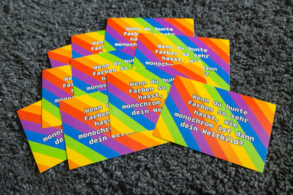 Sticker "Monochromes Weltbild" [7x10cm] (25/50/100 St.)