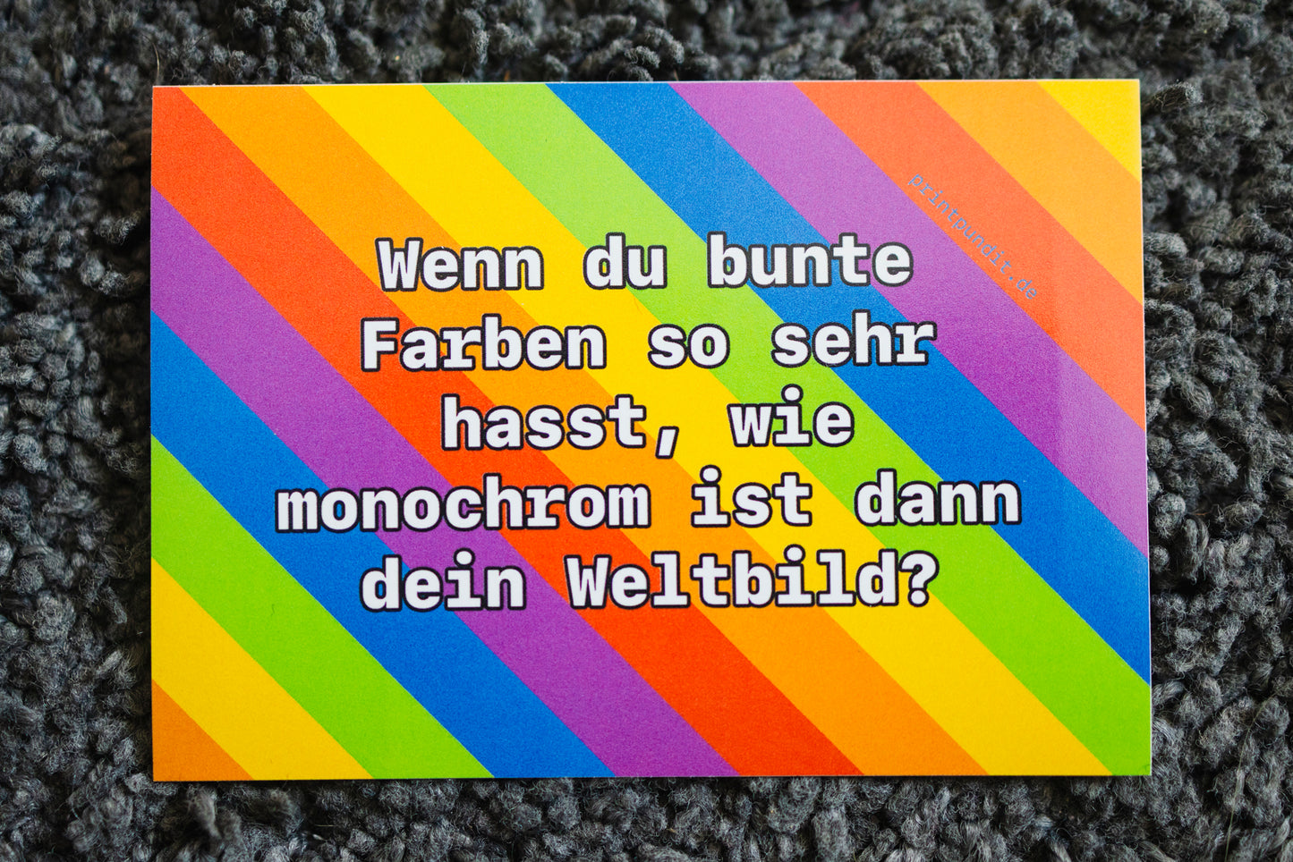 Sticker "Monochromes Weltbild" [7x10cm] (25/50/100 St.)