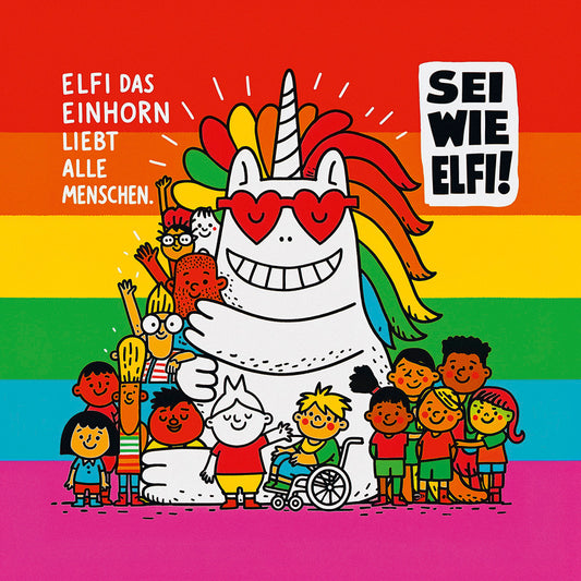 Sticker "Sei wie Elfi!" [10x10cm] (25/50/100 St.)