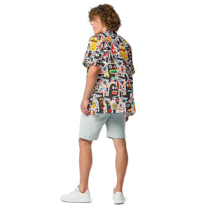 "Crazy Monsters!" #1 - Unisex-Hemd mit Knöpfen