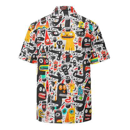 "Crazy Monsters!" #1 - Unisex-Hemd mit Knöpfen