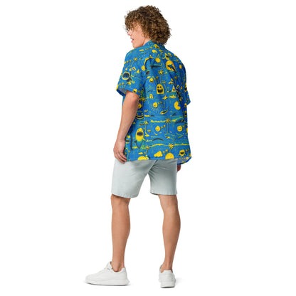 "Crazy Beach! #1" - Unisex-Hemd mit Knöpfen