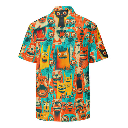 "Crazy Dogz!" #1 - Unisex-Hemd mit Knöpfen - "Wuff!"-Edition