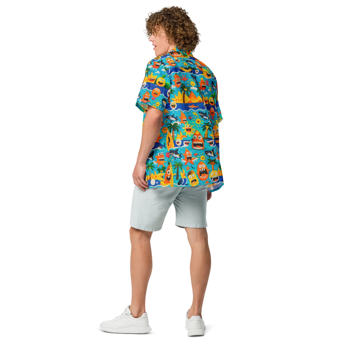 "Crazy Beach!" #2 - Unisex-Hemd mit Knöpfen