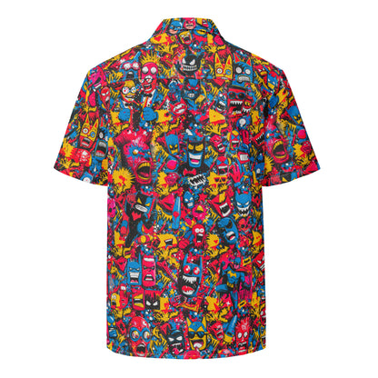 "Crazy Superheroes!" #1 - Unisex-Hemd mit Knöpfen