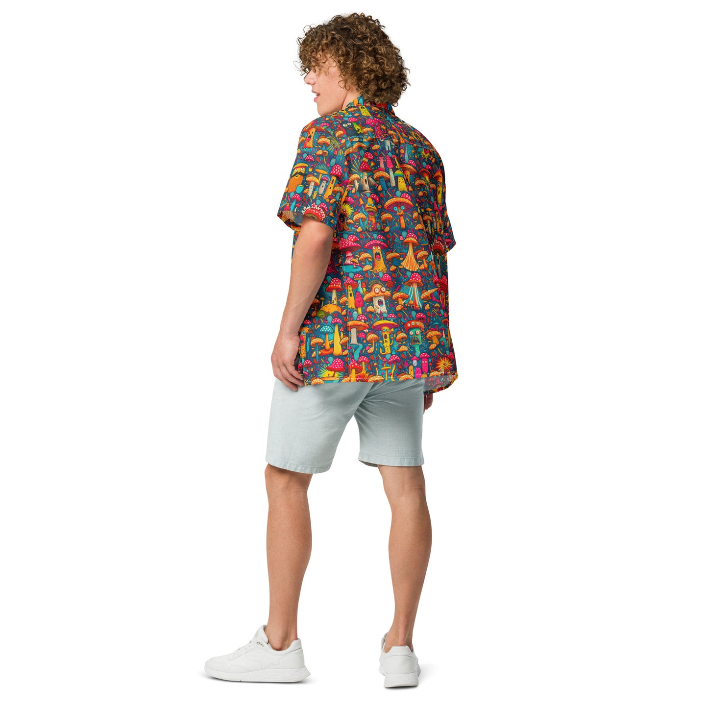 "Psychedelic Shrooms!" #1 - Unisex-Hemd mit Knöpfen