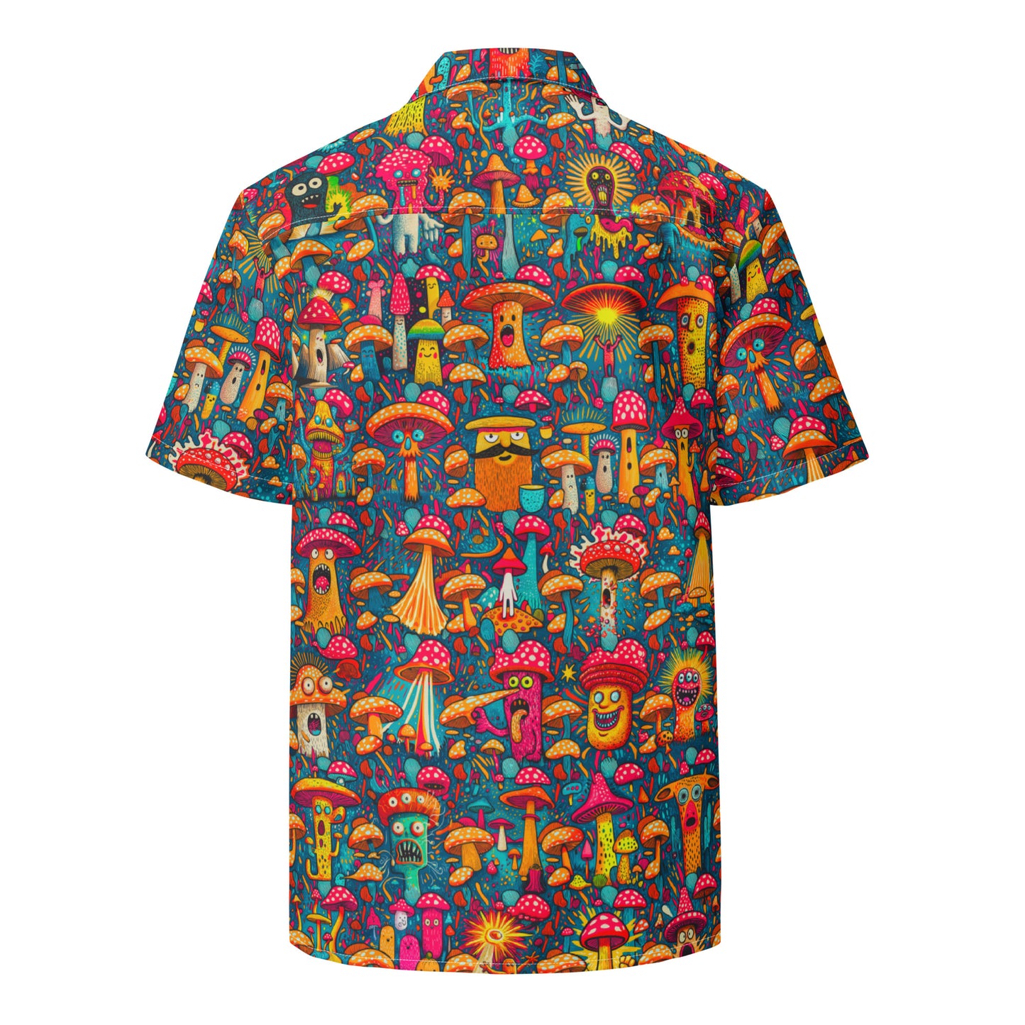 "Psychedelic Shrooms!" #1 - Unisex-Hemd mit Knöpfen