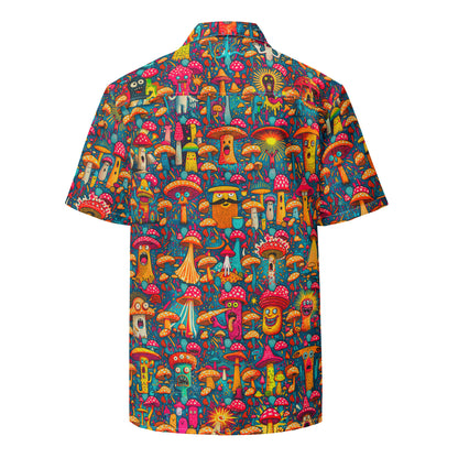 "Psychedelic Shrooms!" #1 - Unisex-Hemd mit Knöpfen