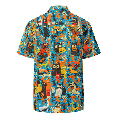 "Crazy Dogz!" #9 - Unisex-Hemd mit Knöpfen - "Wuff!"-Edition