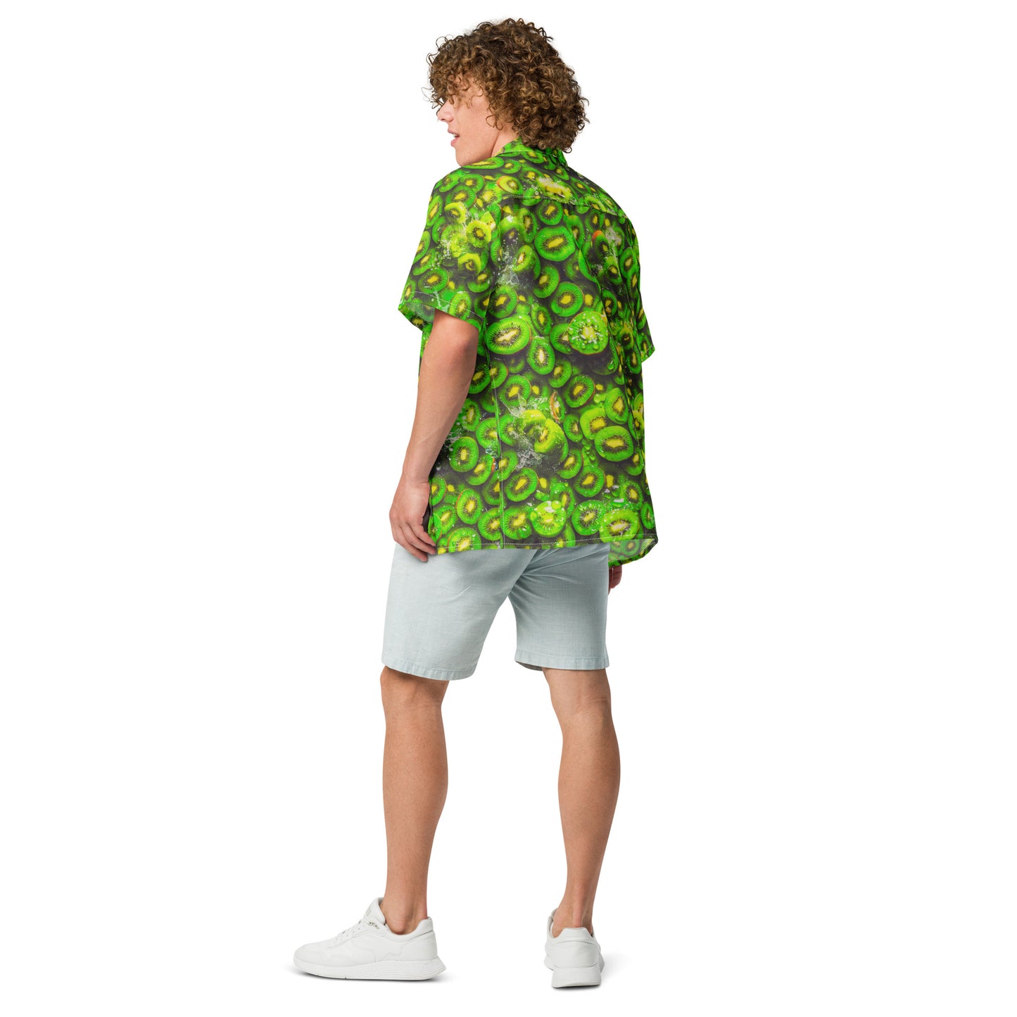 "Fresh Fruits!" #4 - Unisex-Hemd mit Knöpfen - Kiwi-Edition!