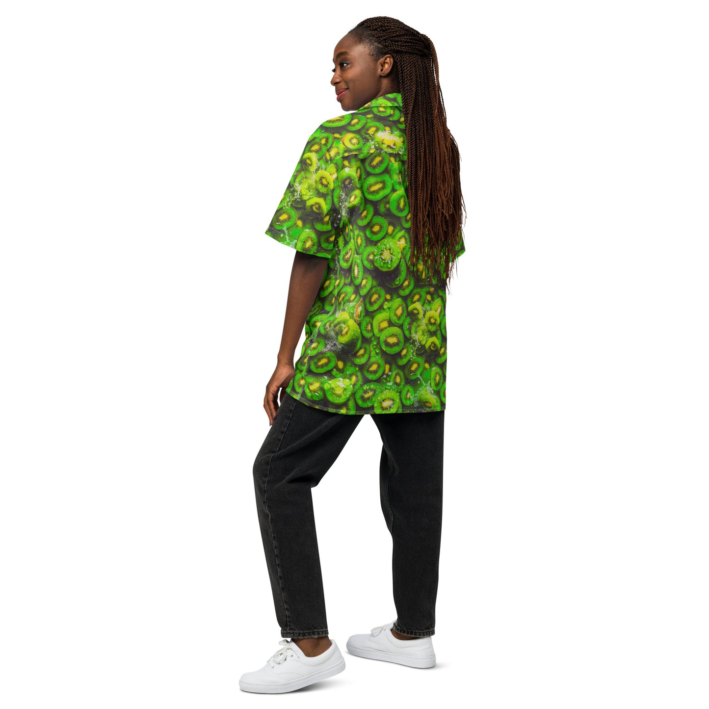 "Fresh Fruits!" #4 - Unisex-Hemd mit Knöpfen - Kiwi-Edition!