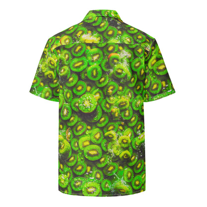 "Fresh Fruits!" #4 - Unisex-Hemd mit Knöpfen - Kiwi-Edition!